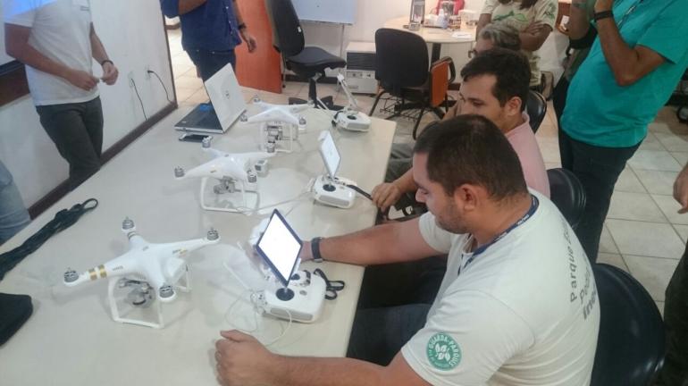 Guarda parques do Parque Estadual da Pedra Branca participam de curso de operador de drones