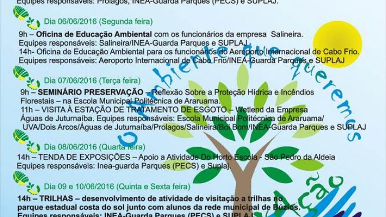 Plantio de mudas inicia comemorações pelo Dia Mundial do Meio Ambiente em Rio das Ostras e Macaé