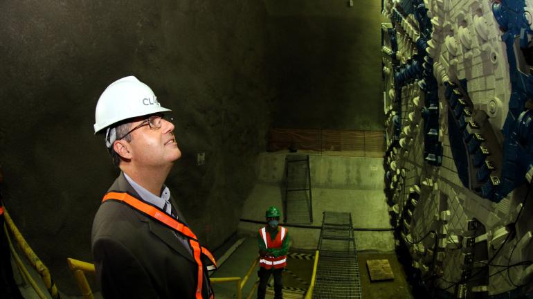 Deputado André Corrêa visita as obras do Metrô