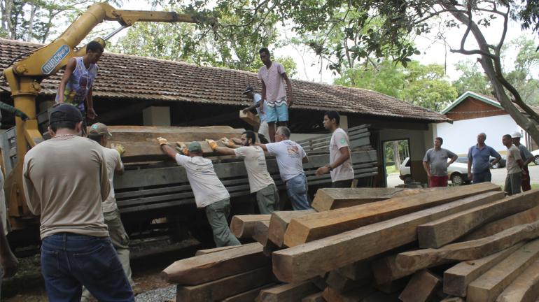 Parque Estadual do Desengano faz doação de madeiras apreendidas à Escola de Marcenaria em Santa Maria Madalena 