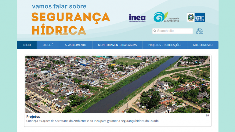 Secretaria do Ambiente e Inea lançam site sobre segurança hídrica