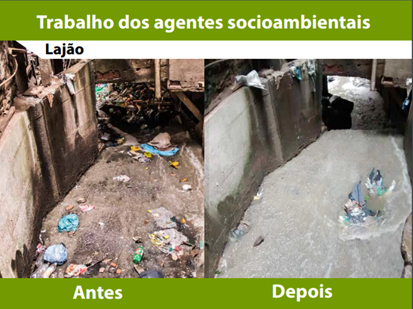 Trabalho dos agentes  ambientais na Rocinha 